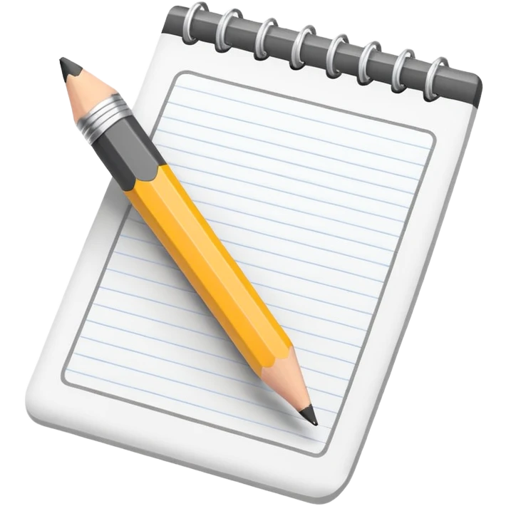 a pencil and paper emoji