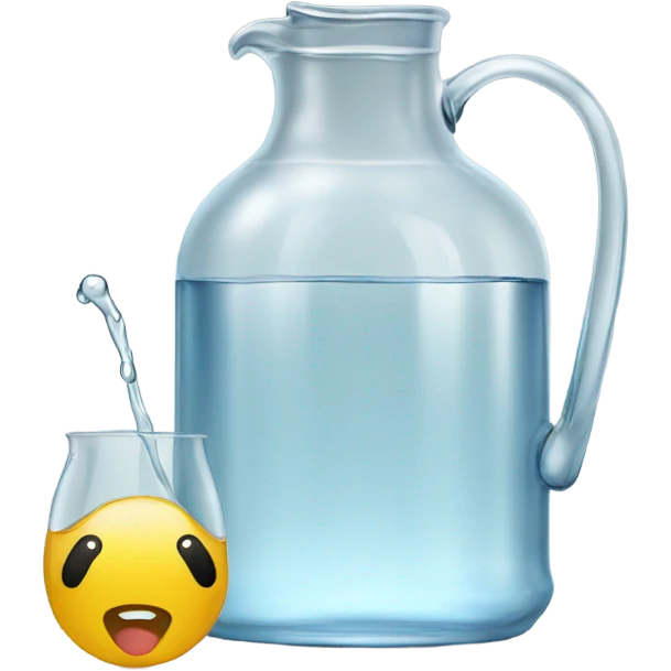 Glass and jug of water emoji