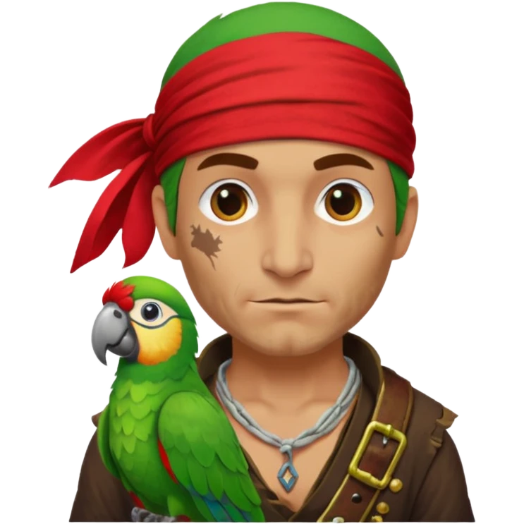 pirate and parrot emoji