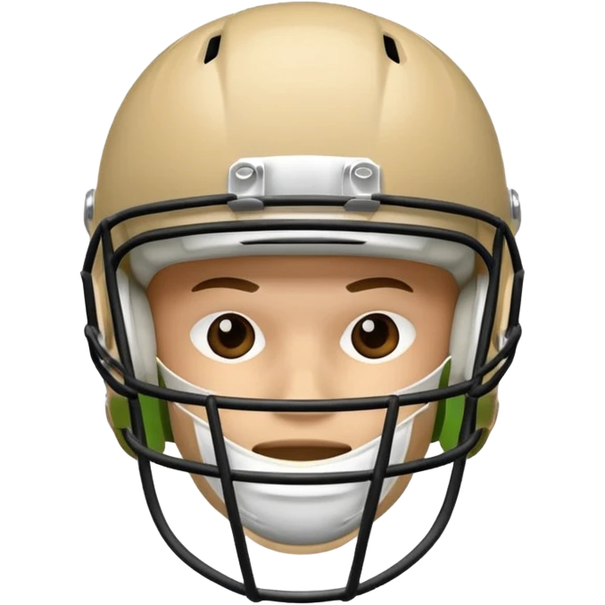 College football player helmet in light tan color  emoji