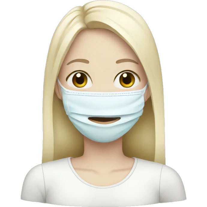 pale girl with face mask emoji