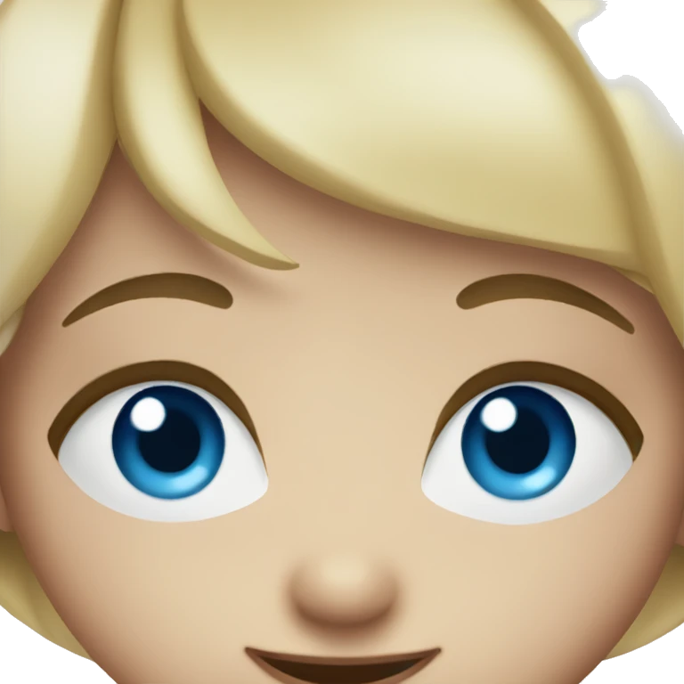 smiling girl with blue eyes  emoji