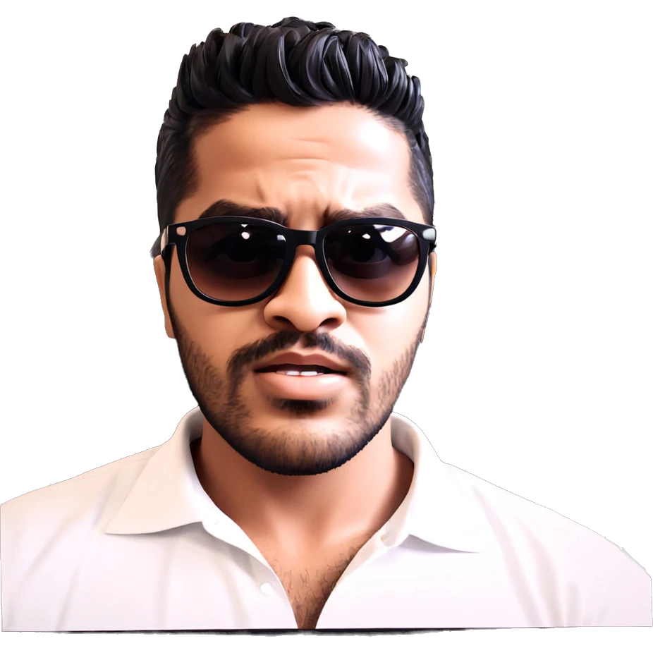meme of cool bearded guy emoji