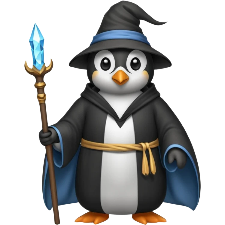 Penguin Wizard emoji