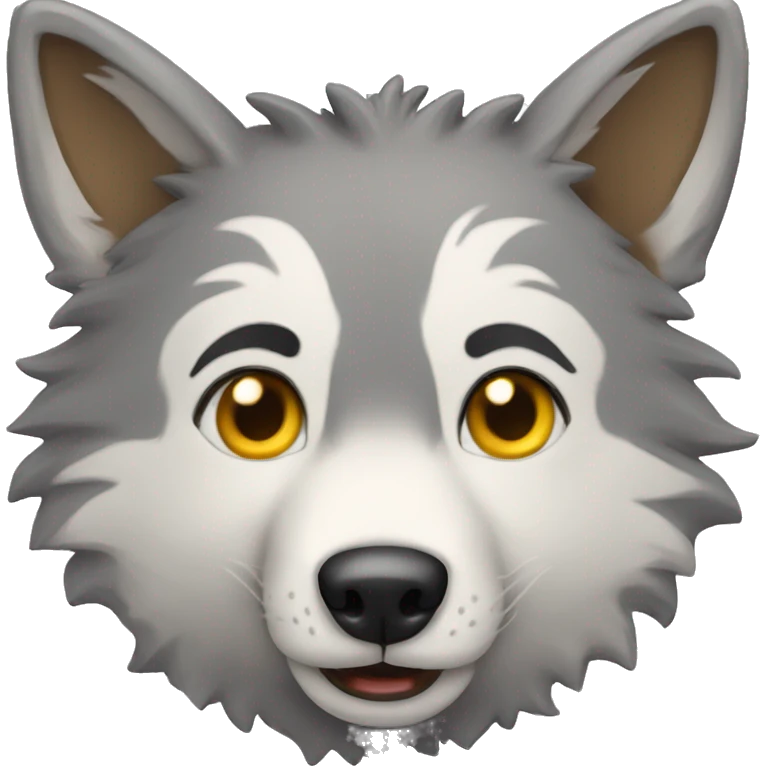 loup qui fait coucou emoji