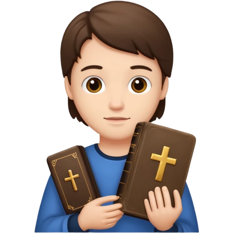 Me holding a bible  emoji