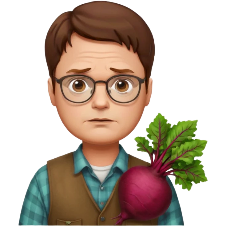 Create an emoji of Dwight schrute from the office emoji