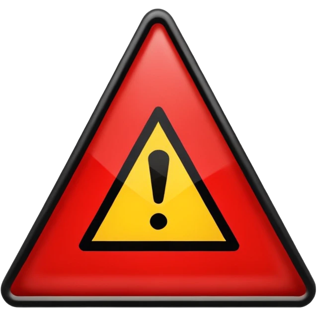 danger red triangle sign emoji