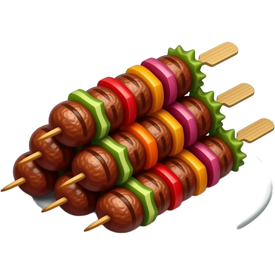 bbq churrasco kebabs pile plate emoji