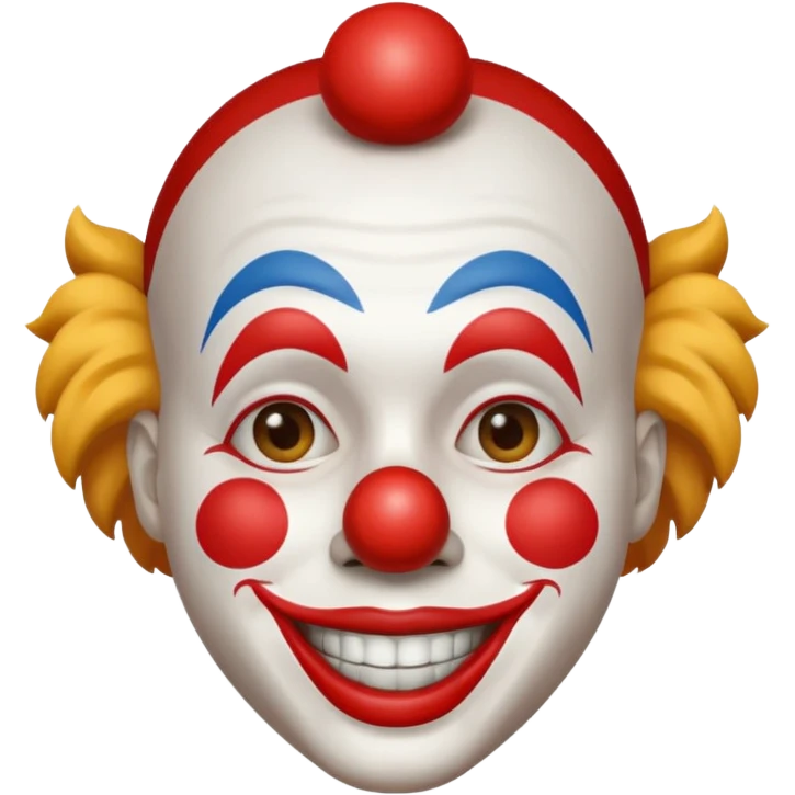 a person wearing a clown nose emoji