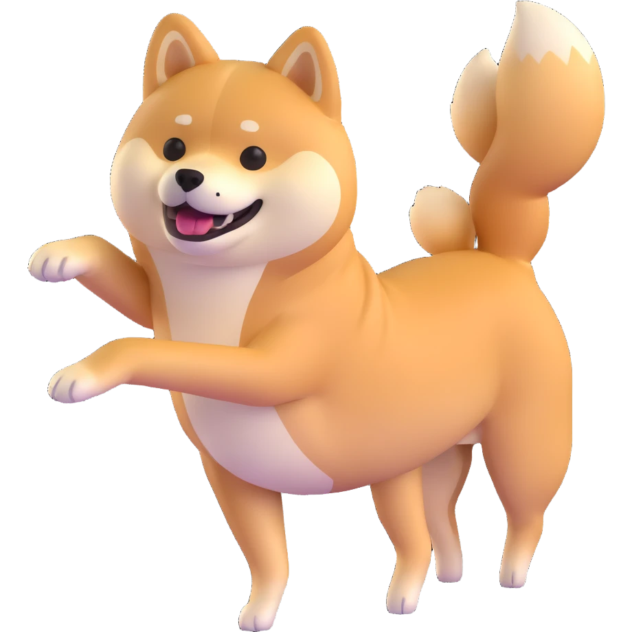happy shiba inu dancing emoji