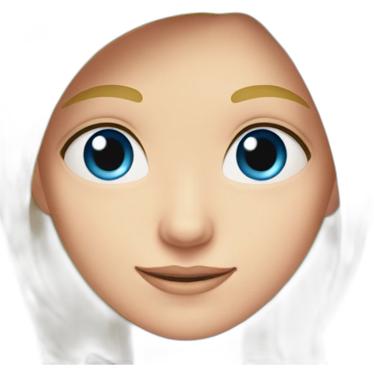 Blond girl with blue eyes and a pink shirt emoji