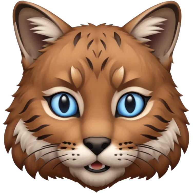 Bobcat with blue ees emoji