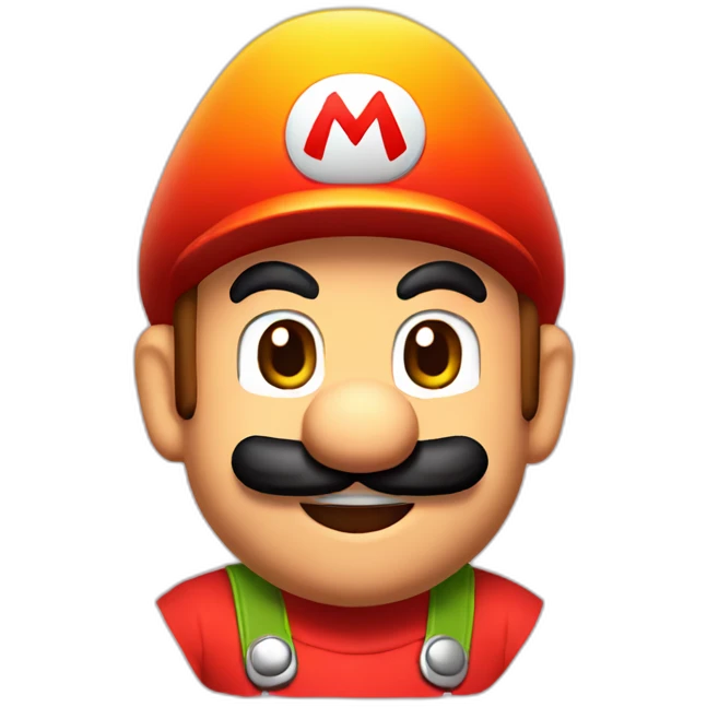 Mario in a mango emoji
