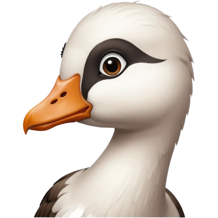goose portrait with emo bangs emoji