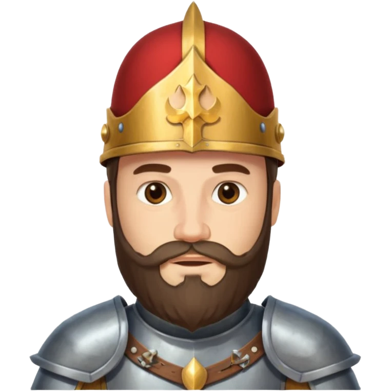 a royal western knight with full beard, wearing hat emoji