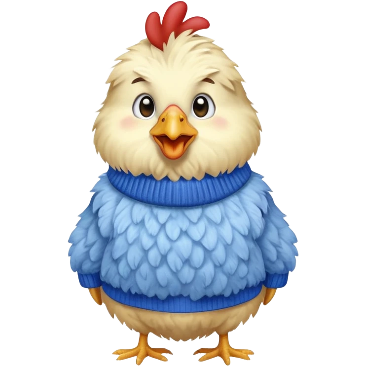 Chicken wearing a sweater emoji