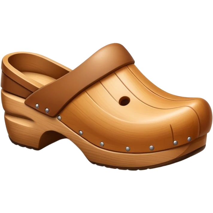 simple wooden traditional minimal clog entirely wooden - minimal emoji