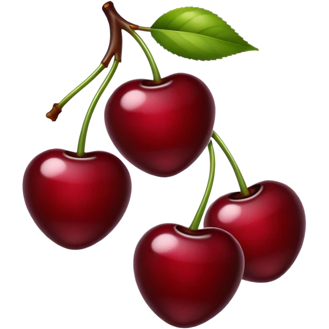 dark red cherries emoji