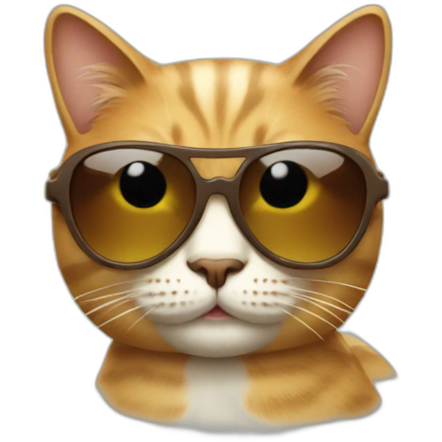 Cat with sunglasses emoji