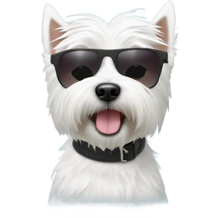 Westie with sunglasses emoji