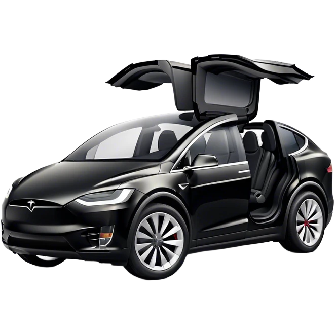 Tesla Model X - Tesla (Model Year: 2022) (Iconic colour: Black) emoji
