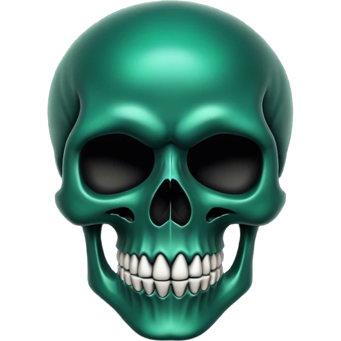 dark emerald scull emoji