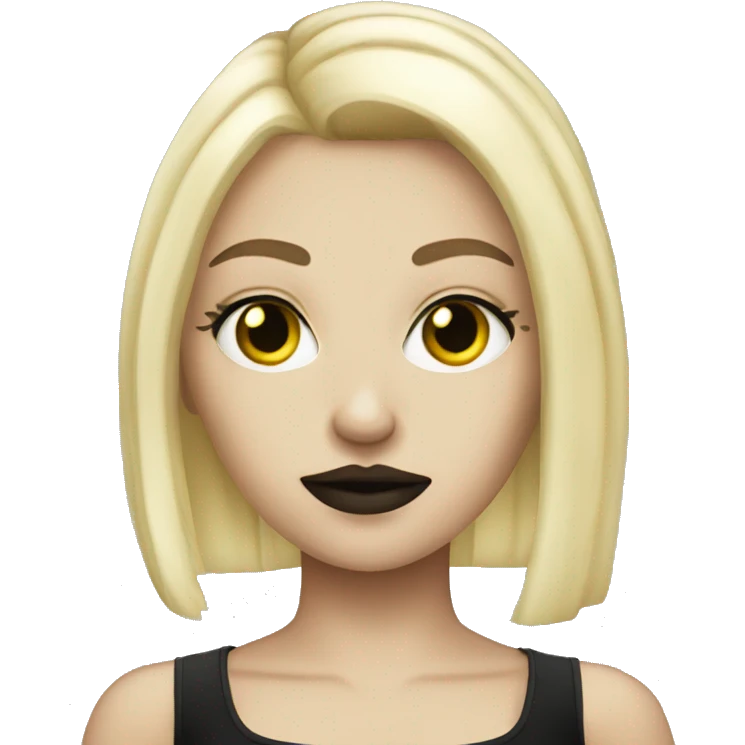 gothic blonde girl emoji