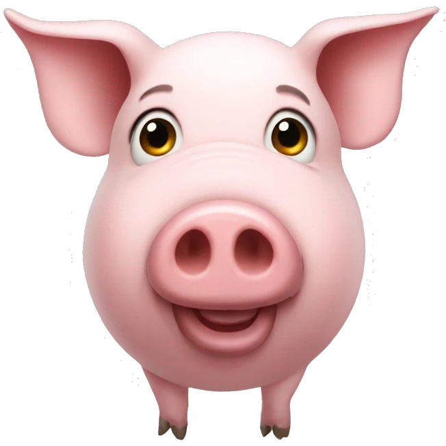 Make a pig with a big nose  emoji