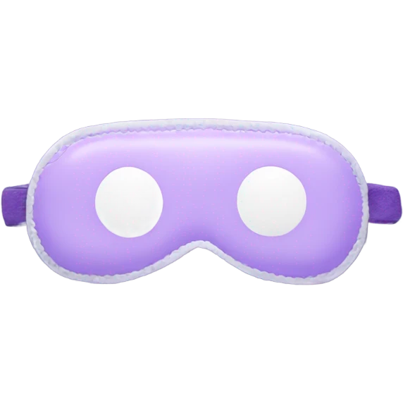 light purple sleep mask emoji