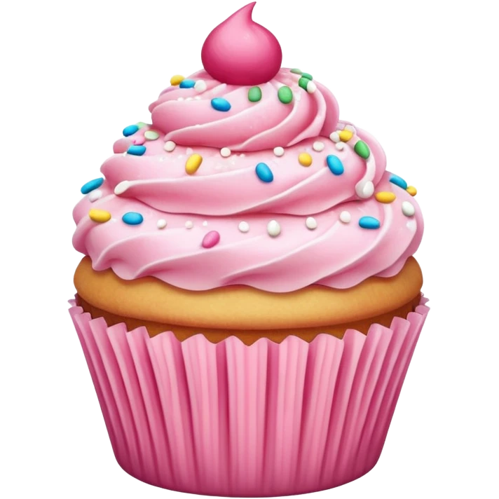 Cupcake with pink icing emoji