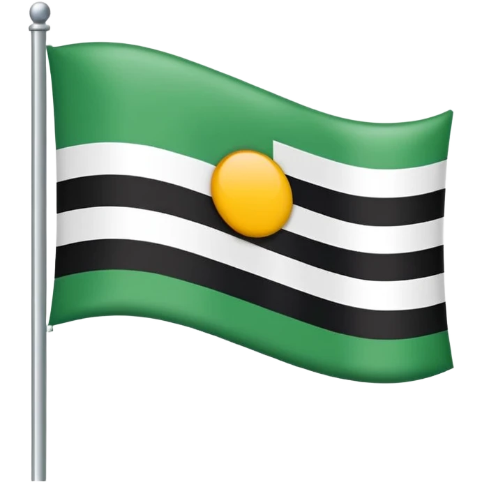 I want a flag as a emoji its made by three colours white green and black emoji