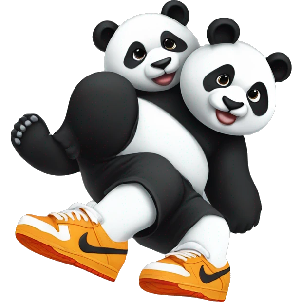 black nike panda dunks emoji