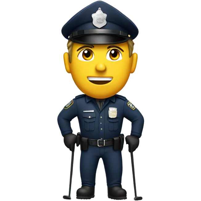 Skiing cop emoji