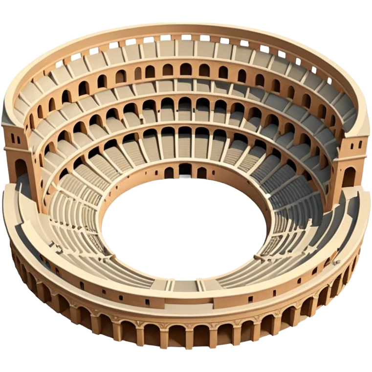 An emoji of the ancient Roman Colosseum. It is shown as a massive oval amphitheater with arched entrances and tiered seating.

 emoji