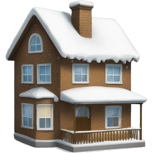 House with snow  emoji