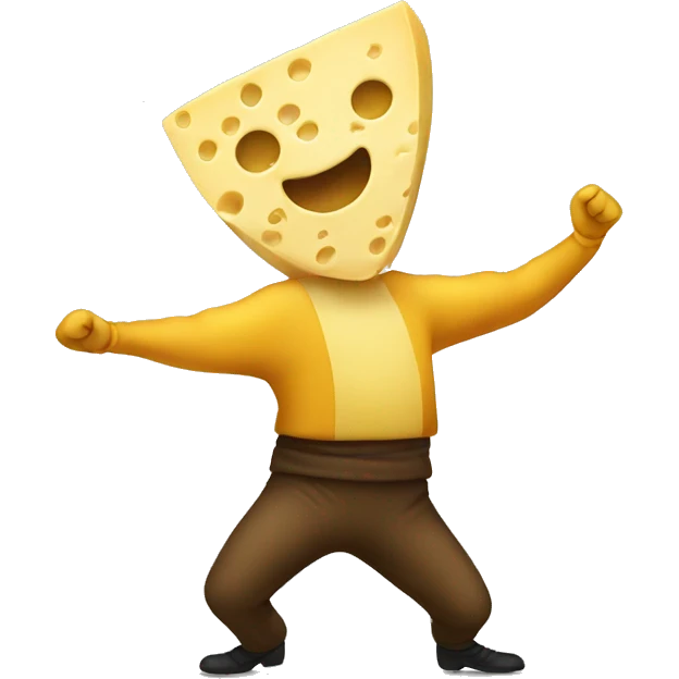 Dancing cheese emoji