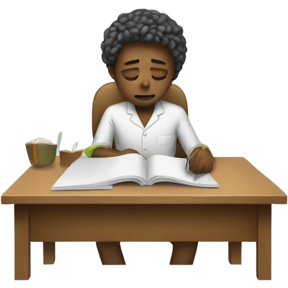 A sick person studying  emoji
