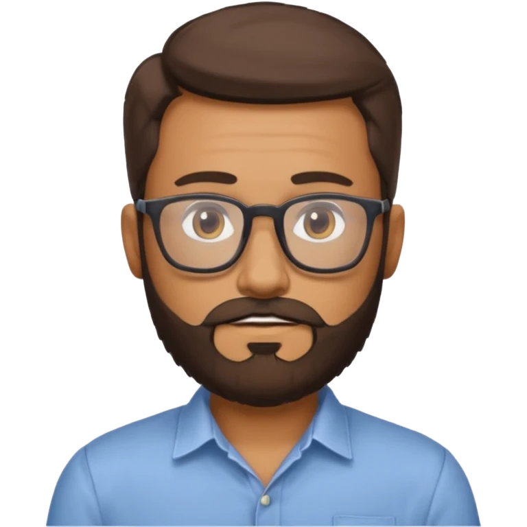 Normal male, beard, glasses
 emoji