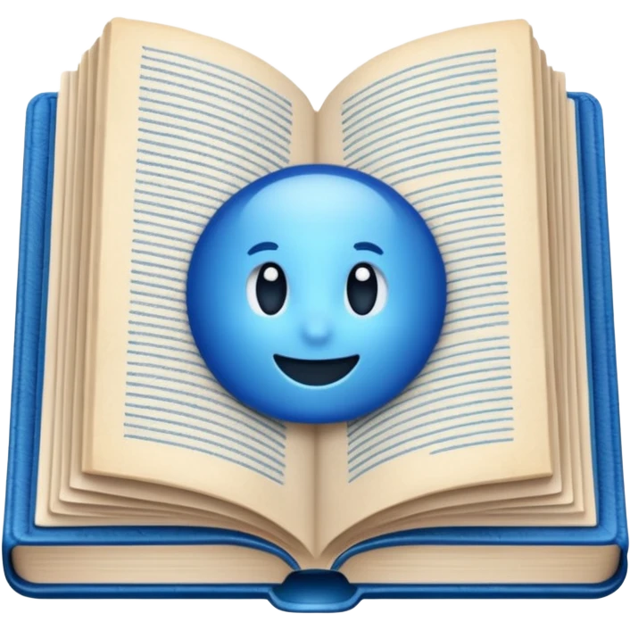 Opened book blue emoji