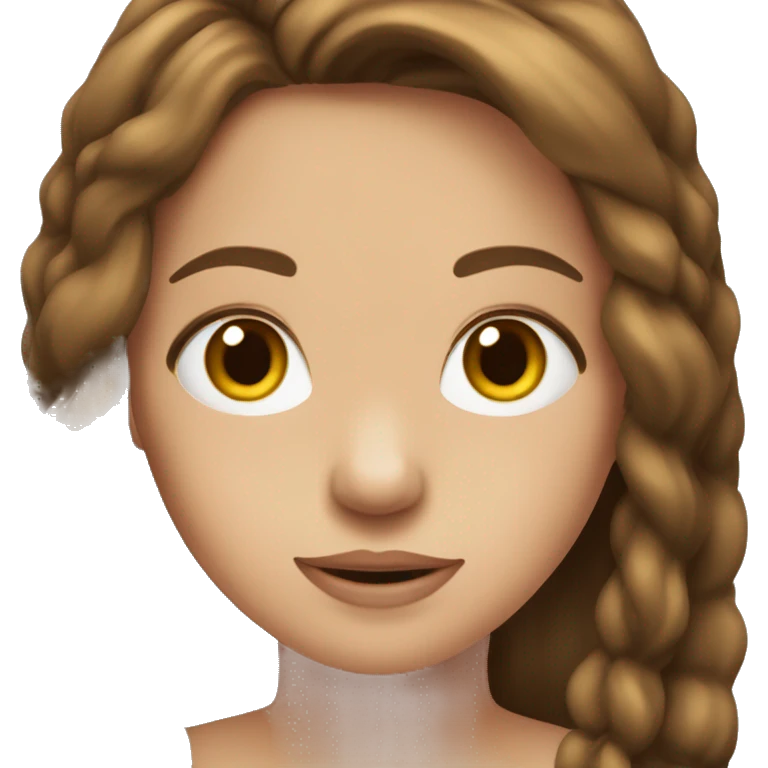 Mädchen braune haare hübsch  emoji