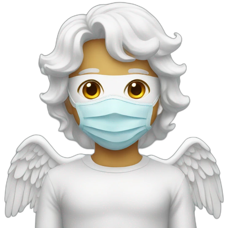 angel wearing a mask emoji