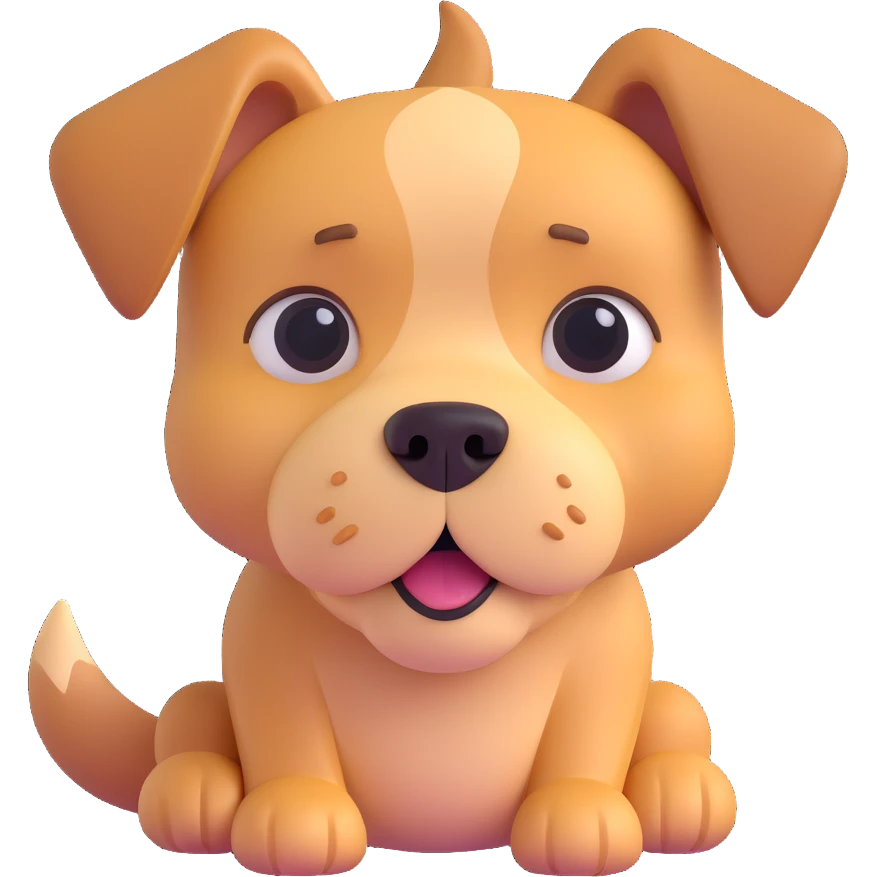 A crying dog emoji
