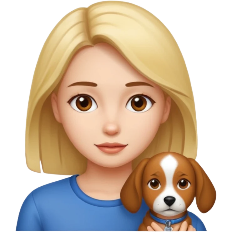 girl with dog emoji