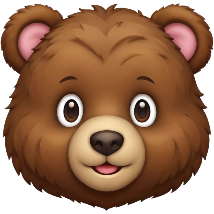 a cute bear face emoji