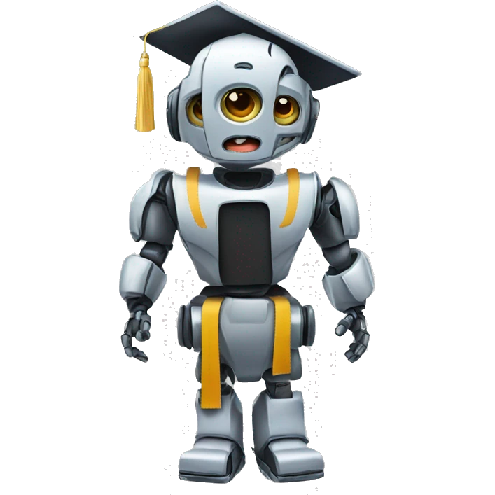 graduating high school robo emoji