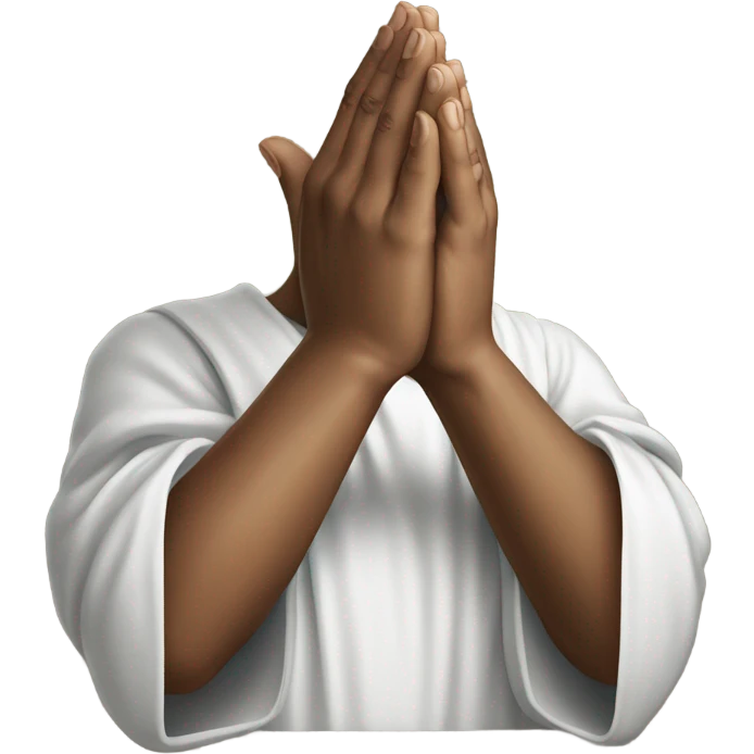 Praying hands pixel emoji