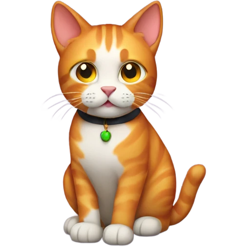 ginger cat after new year party  emoji