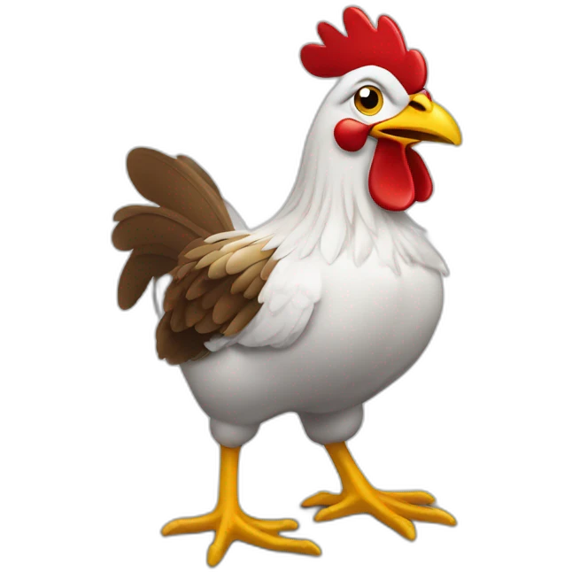Poule avec un arrosoir emoji