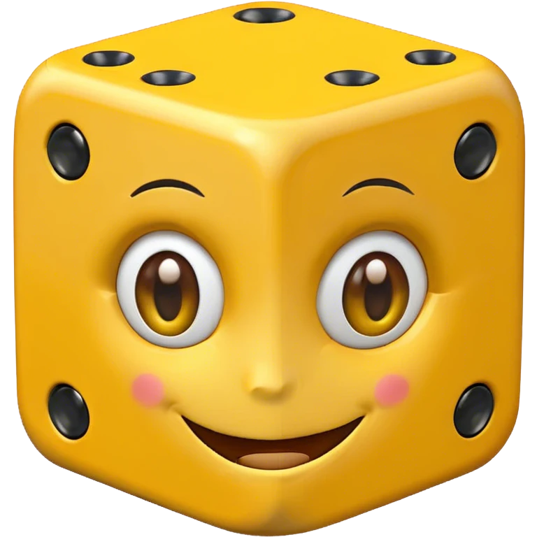 Emoji face with dice eyes emoji